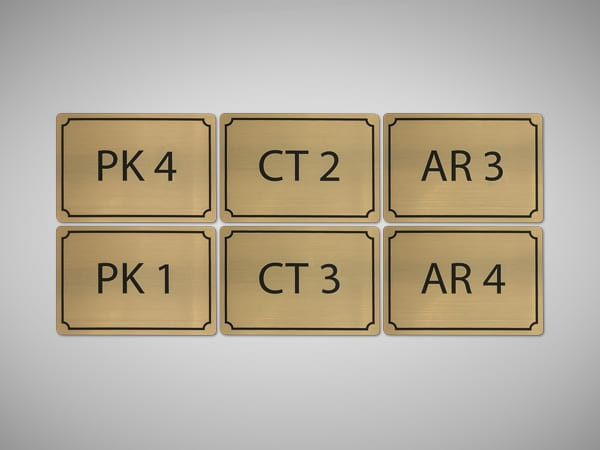 Table ID Plaque